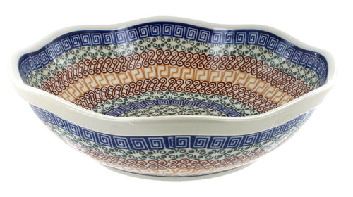 Athena Large Scallop Bowl Polish Pottery
