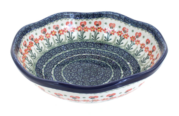 Peach Posy Large Scallop Bowl