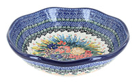 Polish Pottery Summer Blooms Large Scallop Bowl