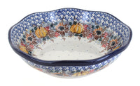 Polish Pottery Harvest Bounty Large Scallop Bowl