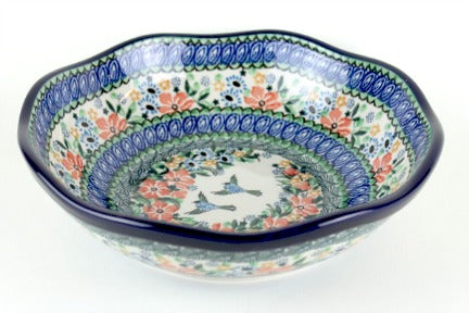 Maria Large Scallop Bowl Polish Pottery