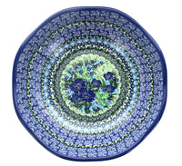Sapphire Fields Large Scallop Bowl Polish Pottery