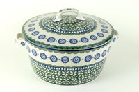 Maia Covered Round Baker Polish Pottery