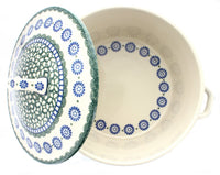 Maia Covered Round Baker Polish Pottery