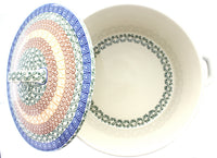 Athena Covered Round Baker Polish Pottery