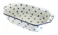 Polish Pottery Blueberry Deep Baker with Handles