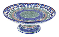 Polish Pottery Aztec Flower Cake Plate