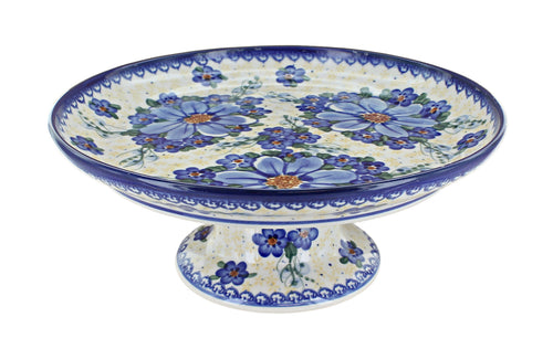 Polish Pottery Daisy Surprise Cake Plate