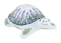 Polish Pottery Lavender Fields Turtle Figurine