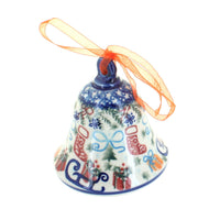 Polish Pottery Christmas Bounty Large Bell