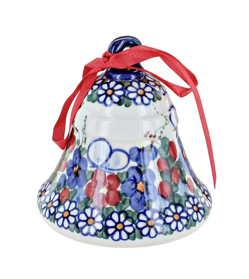 Polish Pottery Garden Butterfly Large Bell