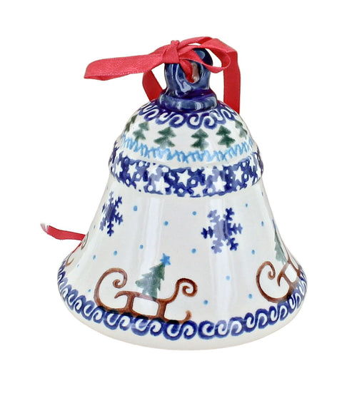 Polish Pottery Noel Nights Large Bell