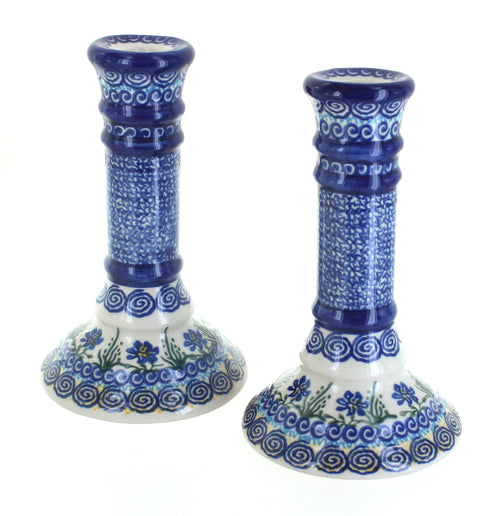 Polish Pottery Charleston Candlestick Pair