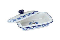 Georgia Blue Butter Dish Polish Pottery