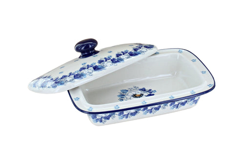 Georgia Blue Butter Dish Polish Pottery