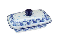 Polish Pottery Georgia Blue Butter Dish
