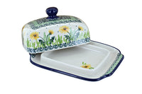Dandelion Butter Dish Polish Pottery