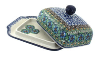 Mardi Gras Butter Dish Polish Pottery
