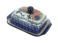 Polish Pottery Blush Bouquet Butter Dish