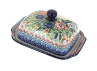 Polish Pottery Hummingbird Butter Dish