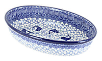 Polish Pottery Mosaic Beach Small Oval Baking Dish