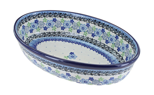 Polish Pottery Eliza Small Oval Baking Dish