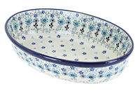 Polish Pottery Celeste Small Oval Baking Dish