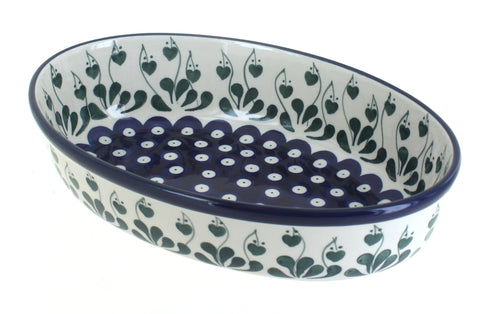 Polish Pottery Alyce Small Oval Baking Dish