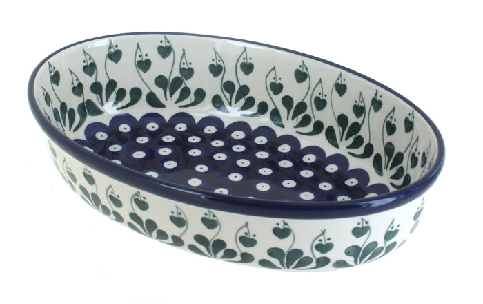 Polish Pottery Alyce Small Oval Baking Dish