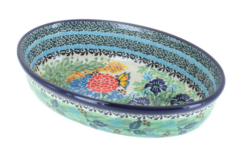 Polish Pottery Teresa Small Oval Baking Dish