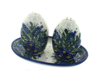 Polish Pottery Hyacinth Salt & Pepper Shakers