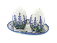 Polish Pottery Lavender Fields Salt & Pepper Shakers