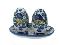 Polish Pottery Pansies Salt & Pepper Shakers