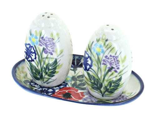 Polish Pottery Summer Garden Salt & Pepper Shakers