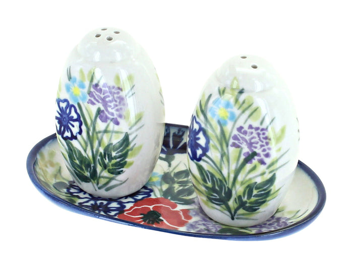 Polish Pottery Summer Garden Salt & Pepper Shakers