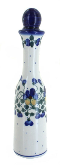 Polish Pottery Pansies Bottle