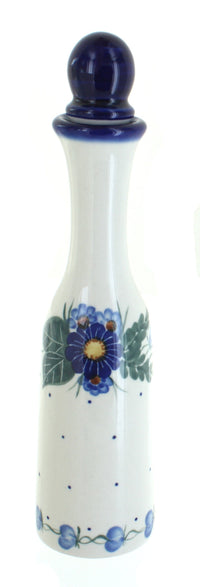 Polish Pottery Forget Me Not Bottle