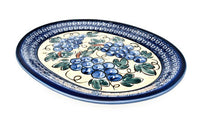 Grapes Large Serving Platter Polish Pottery