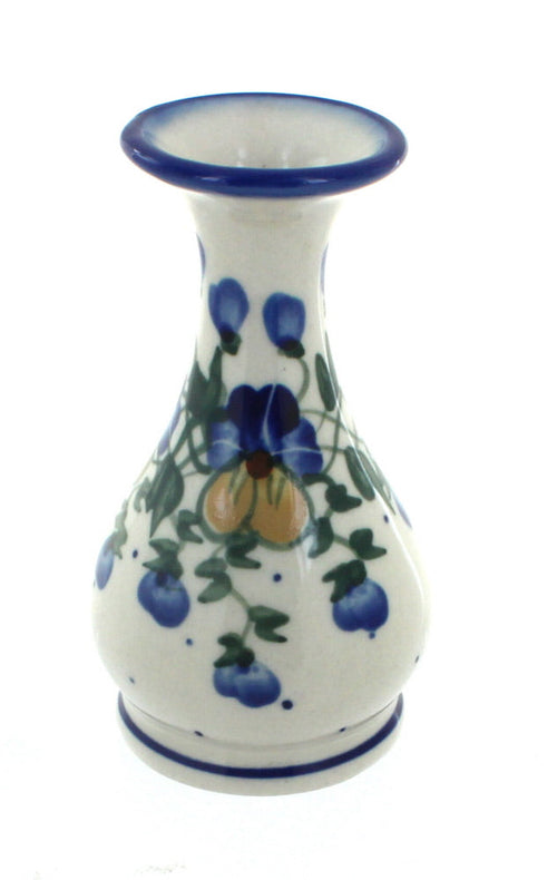 Polish Pottery Pansies Bud Vase