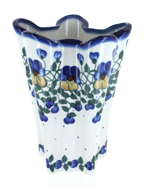 Polish Pottery Pansies Large Vase