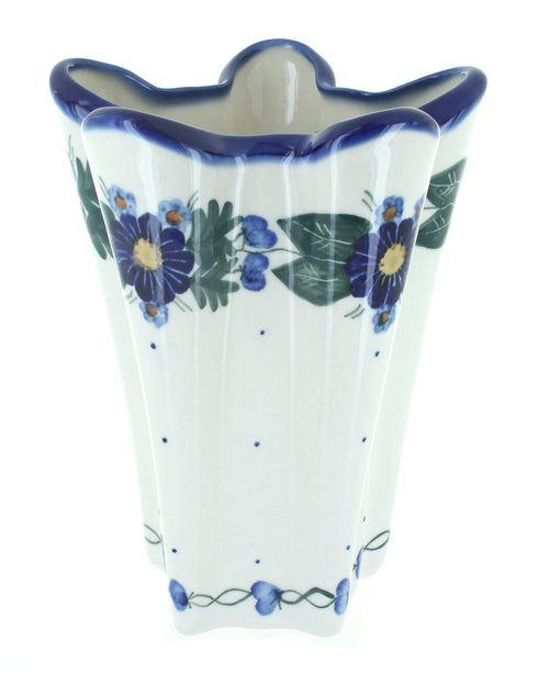 Polish Pottery Forget Me Not Large Vase