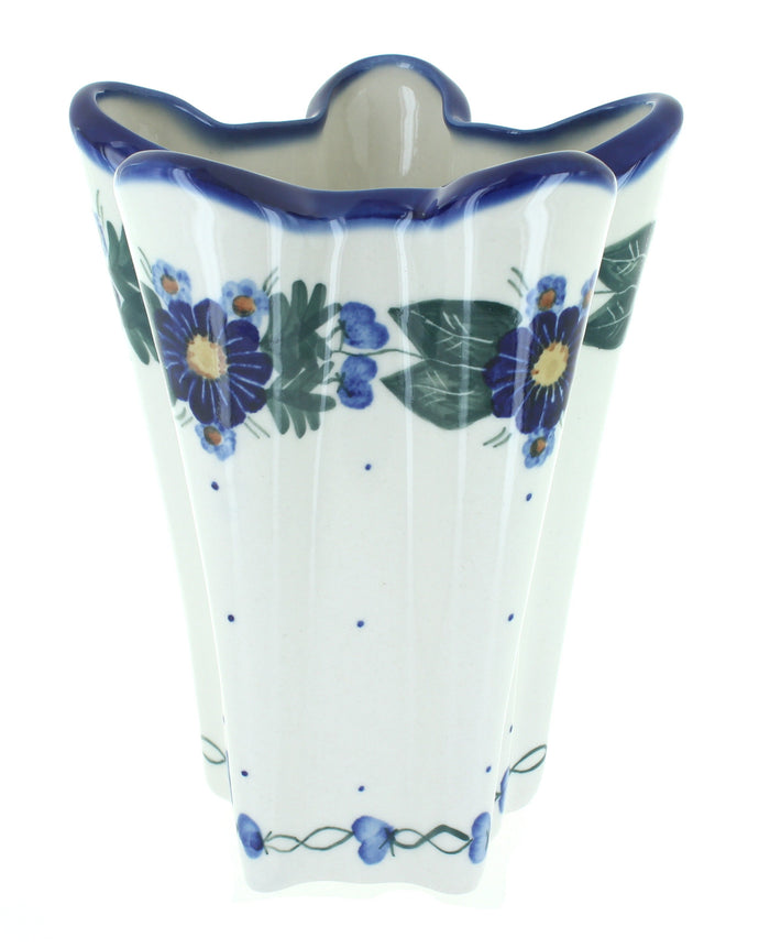 Polish Pottery Forget Me Not Large Vase