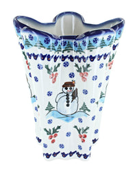 Polish Pottery Frosty Duo Large Vase