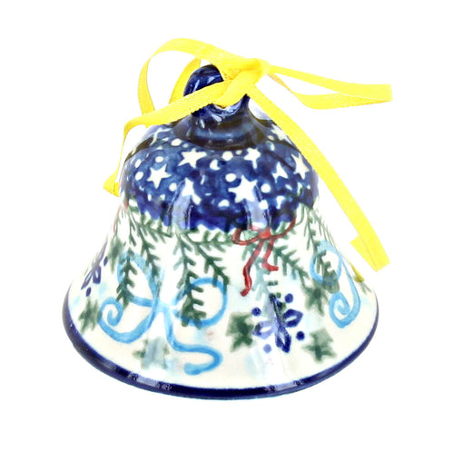 Polish Pottery Christmas Bounty Small Bell