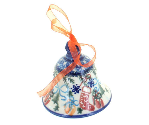Polish Pottery Christmas Bounty Medium Bell