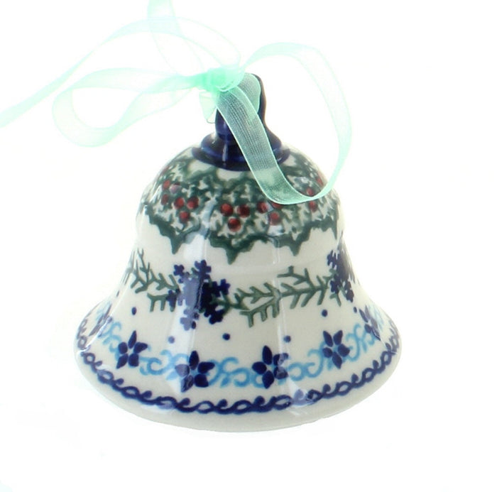 Polish Pottery Winter Celebration Medium Bell