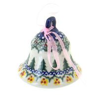 Polish Pottery Holiday Pine Medium Bell