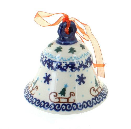 Polish Pottery Noel Nights Medium Bell