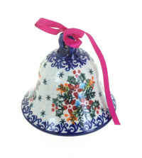 Polish Pottery Winter Cardinal Medium Bell