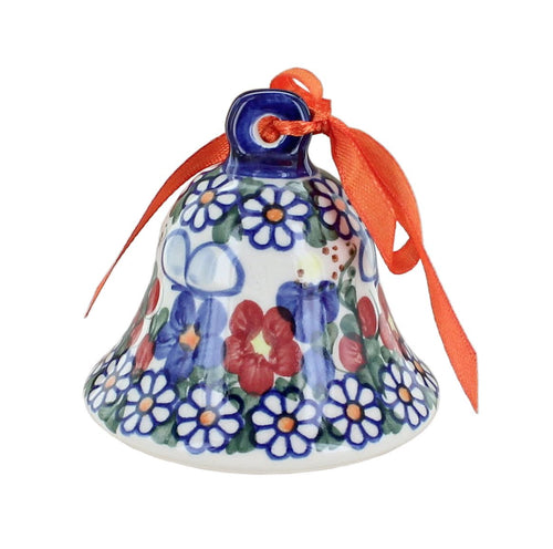 Polish Pottery Garden Butterfly Medium Bell
